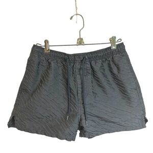 H & M Relaxed Fit Workout Shorts Women’s sz. 32R Black Running Walking‎